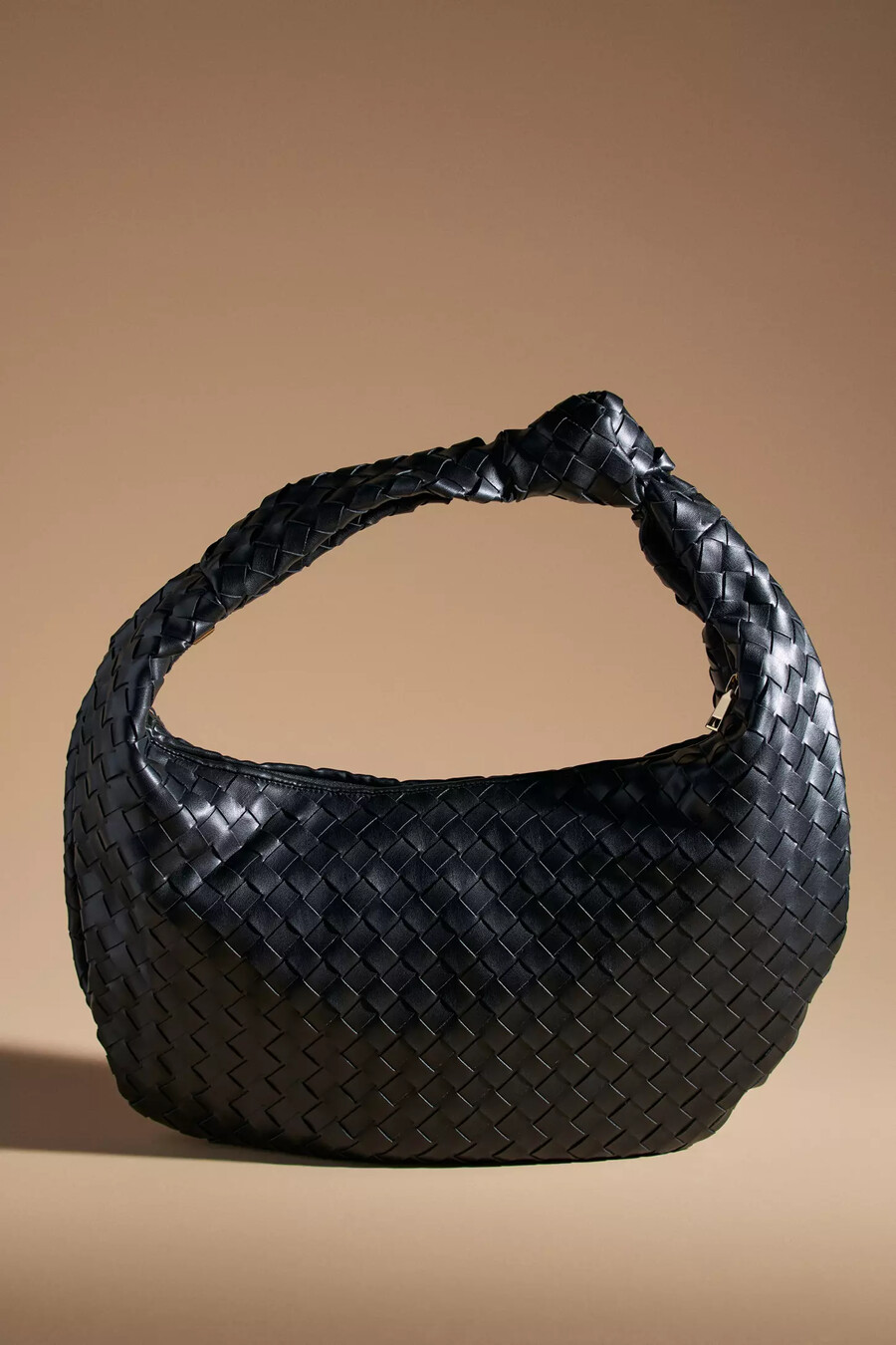borsa a tracolla brigitte in similpelle intrecciata di melie bianco edizione oversize