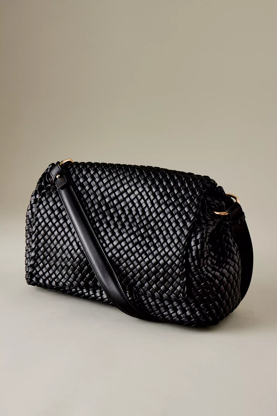 borsa a tracolla intrecciata melie bianco