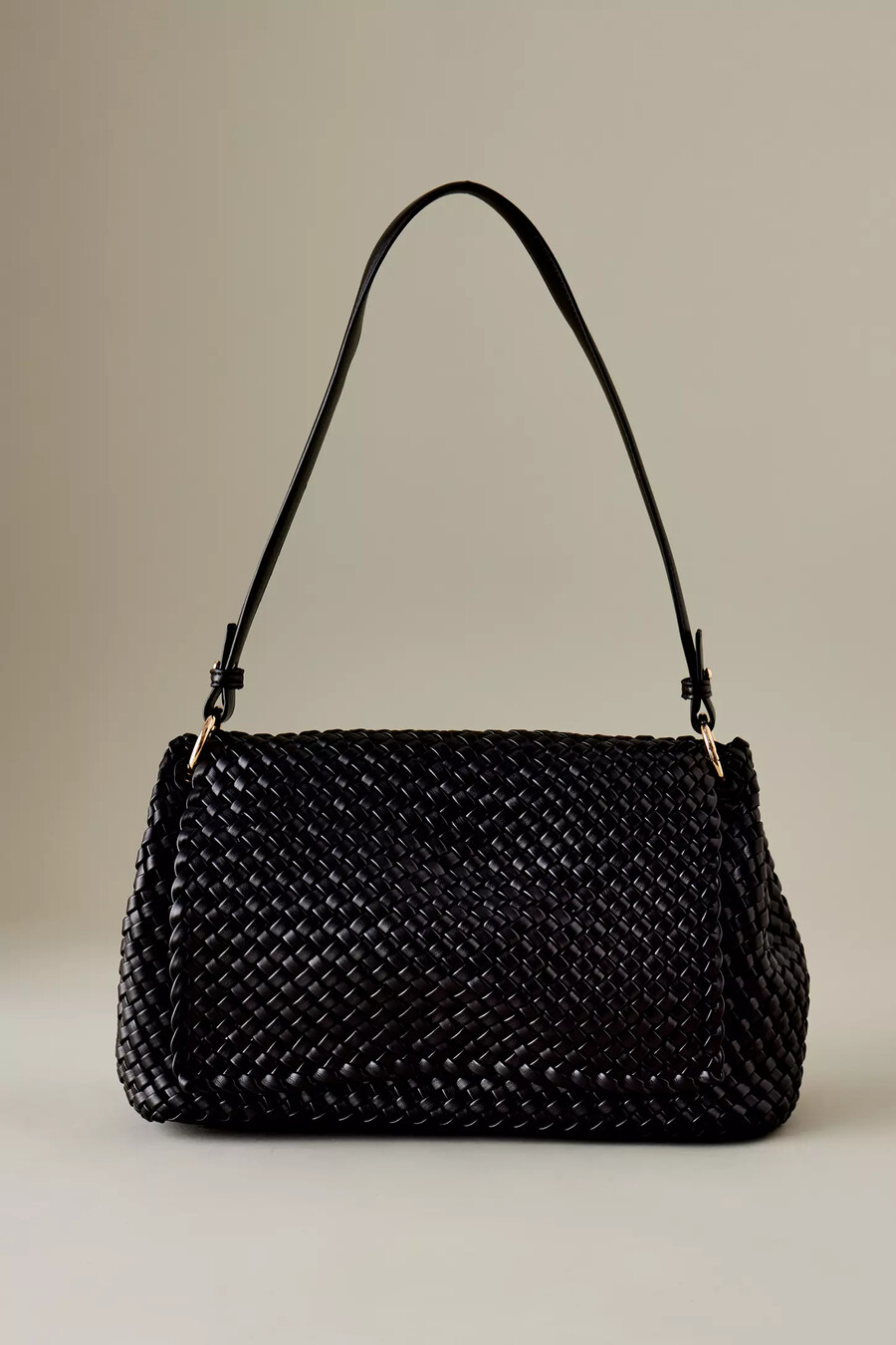 borsa a tracolla intrecciata melie bianco