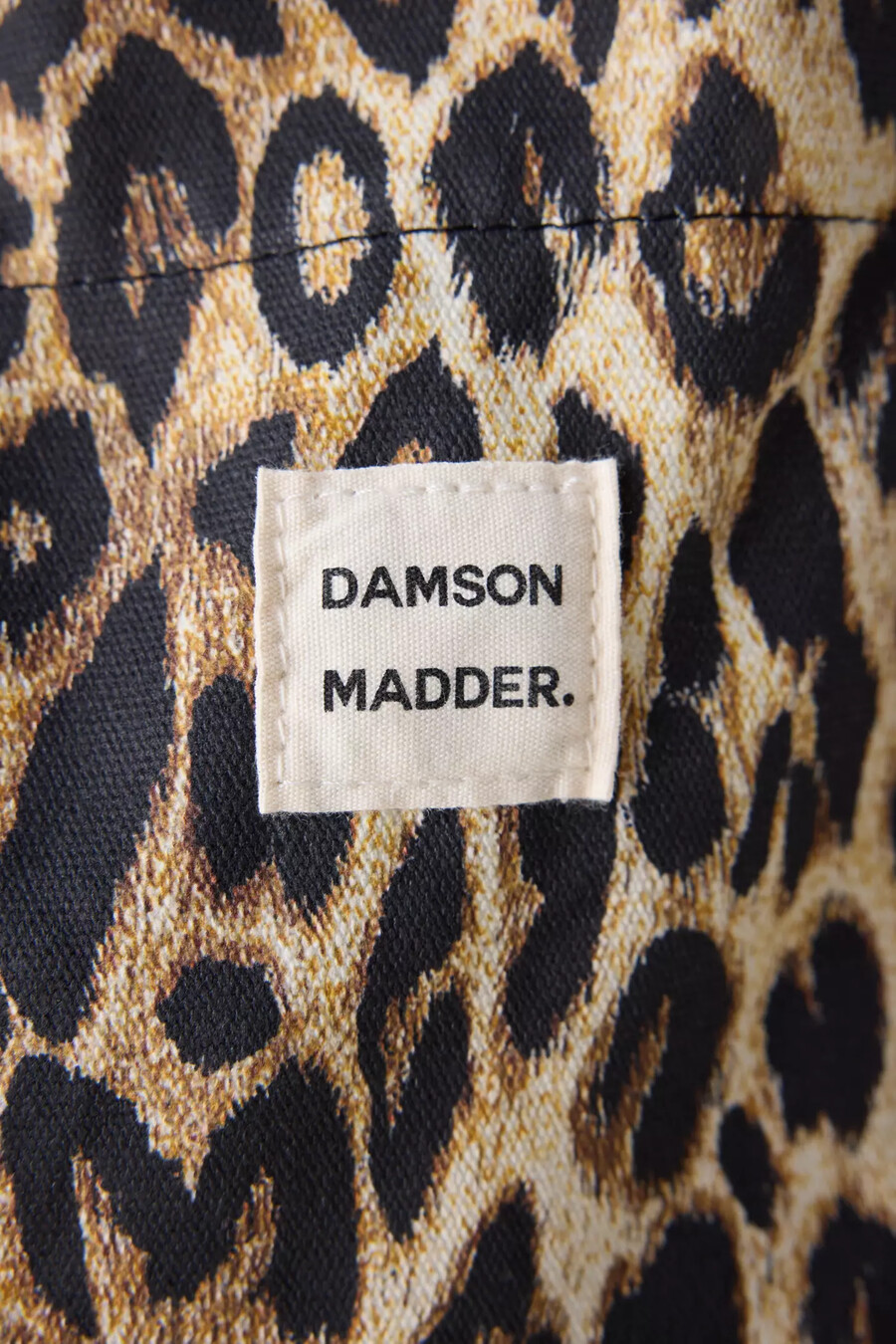 borsa tote in pelle leopardata damson madder