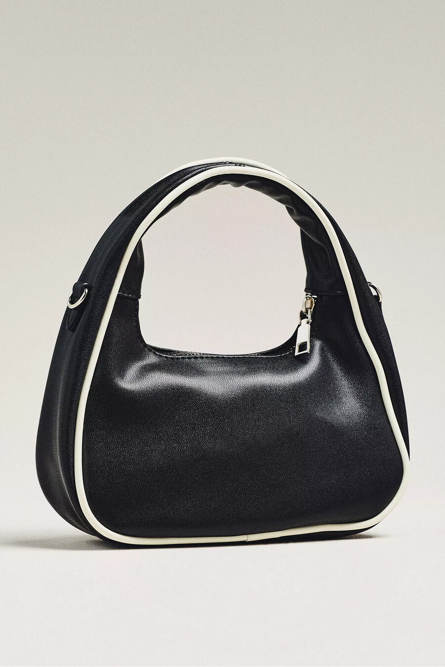 borsa a tracolla mini con bordino melie bianco