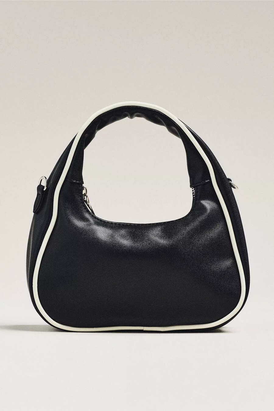 borsa a tracolla mini con bordino melie bianco