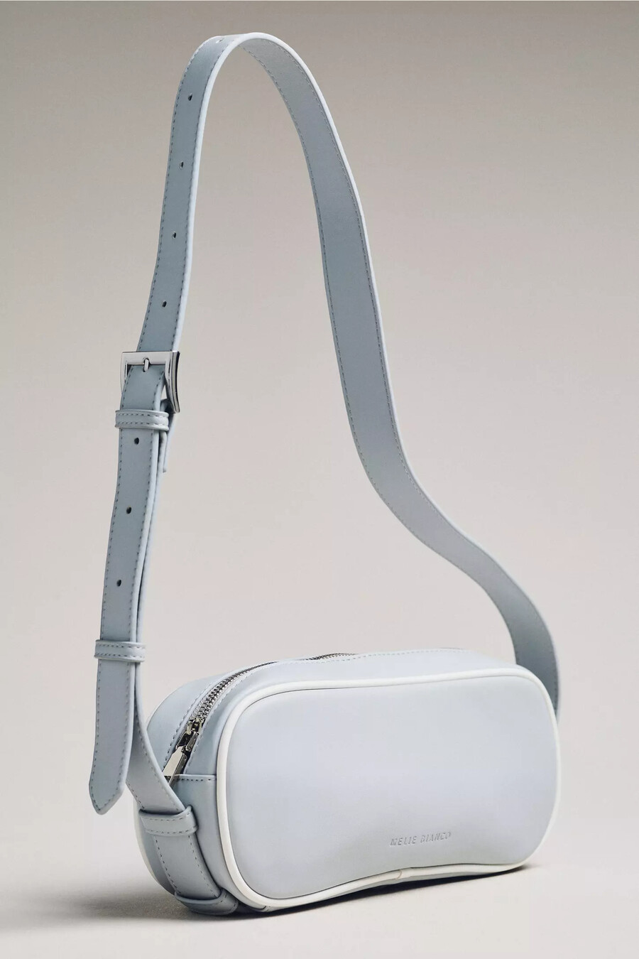 borsa a tracolla sportiva in pelle vegana melie bianco