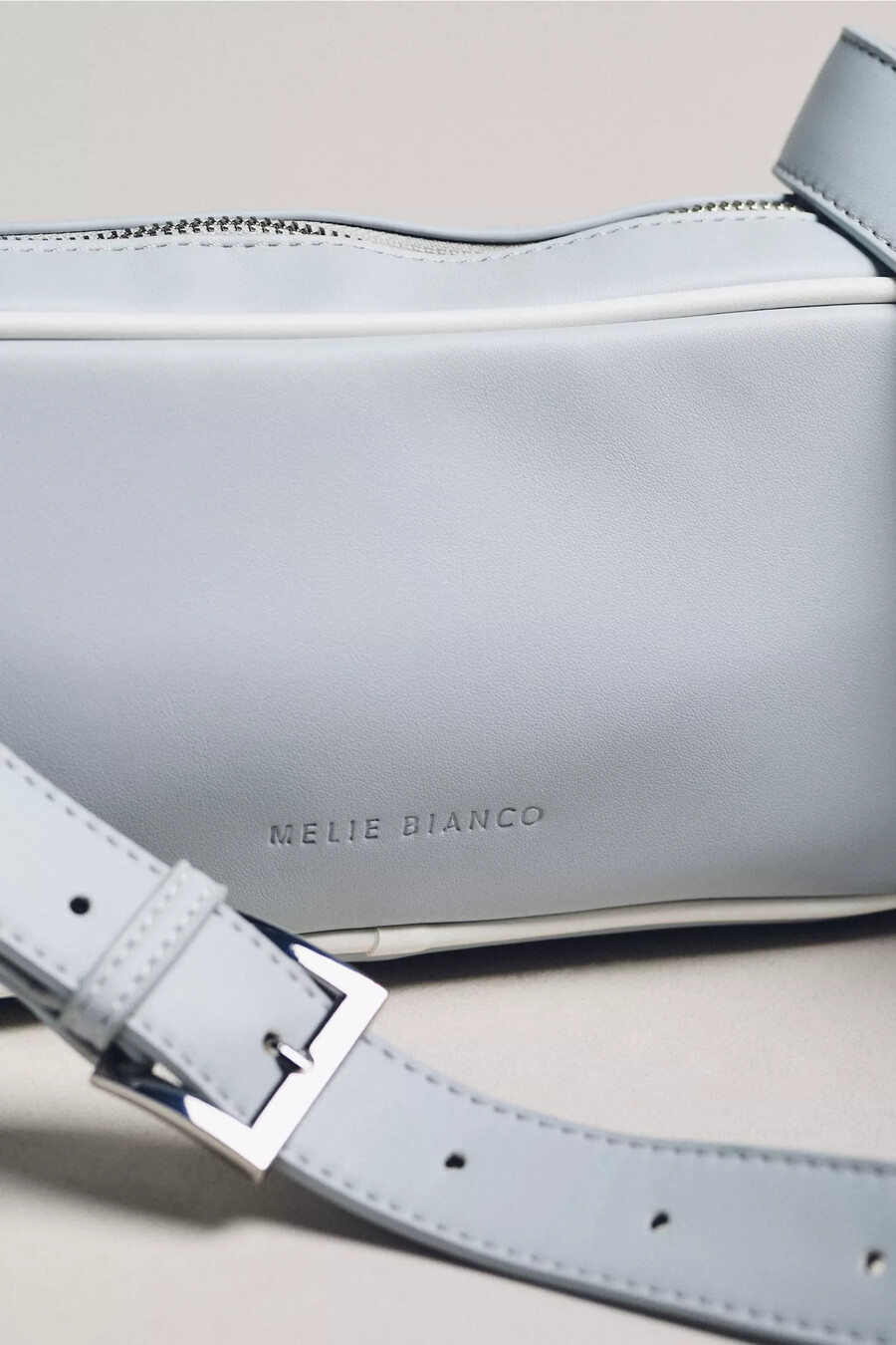 borsa a tracolla sportiva in pelle vegana melie bianco