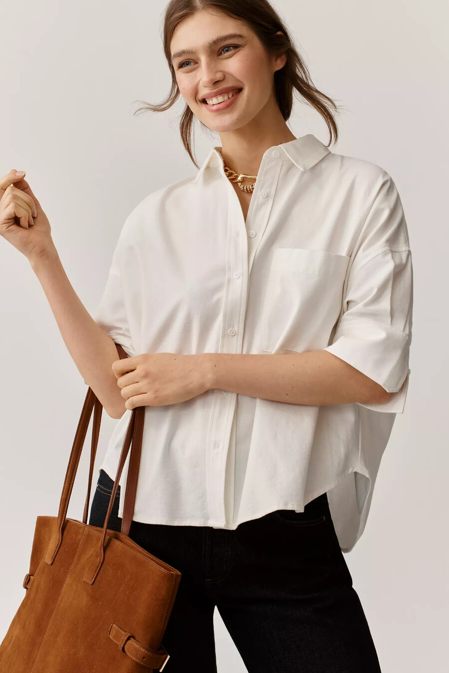 camicia oxford squadrata maeve mabel
