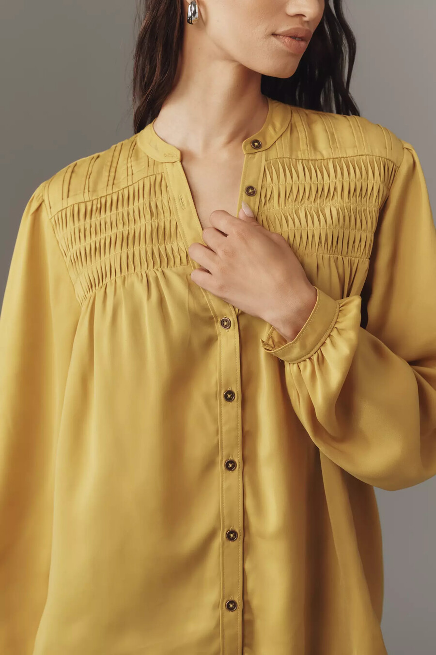 camicia abbottonata in seta pilcro