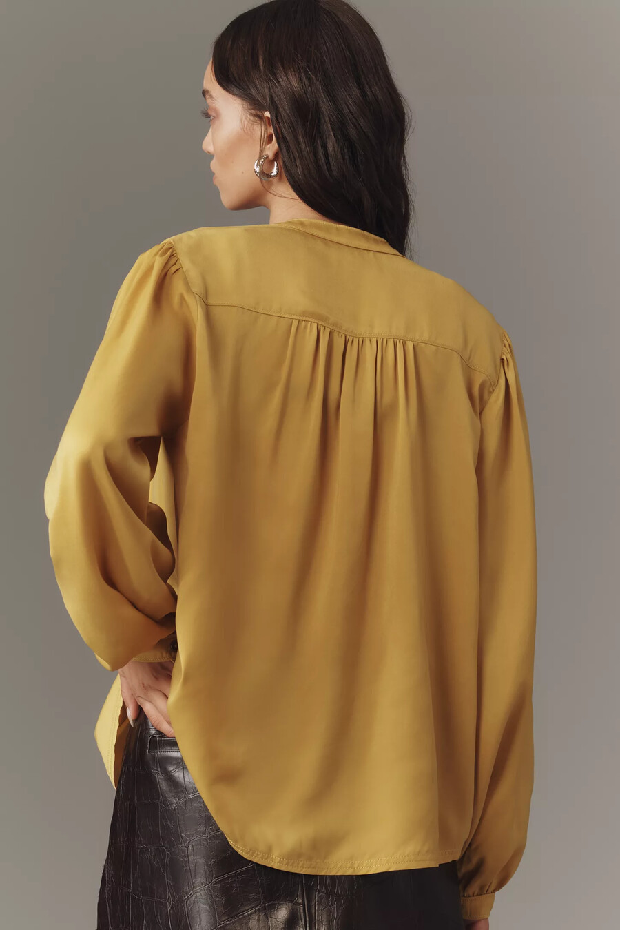 camicia abbottonata in seta pilcro