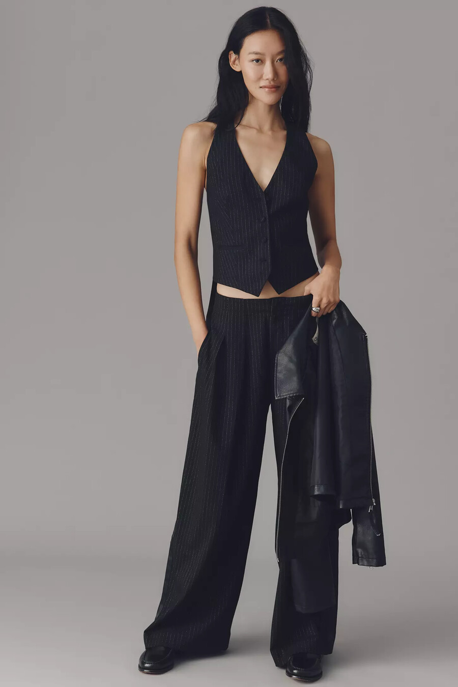gilet metallizzato con scollo allamericana di anthropologie