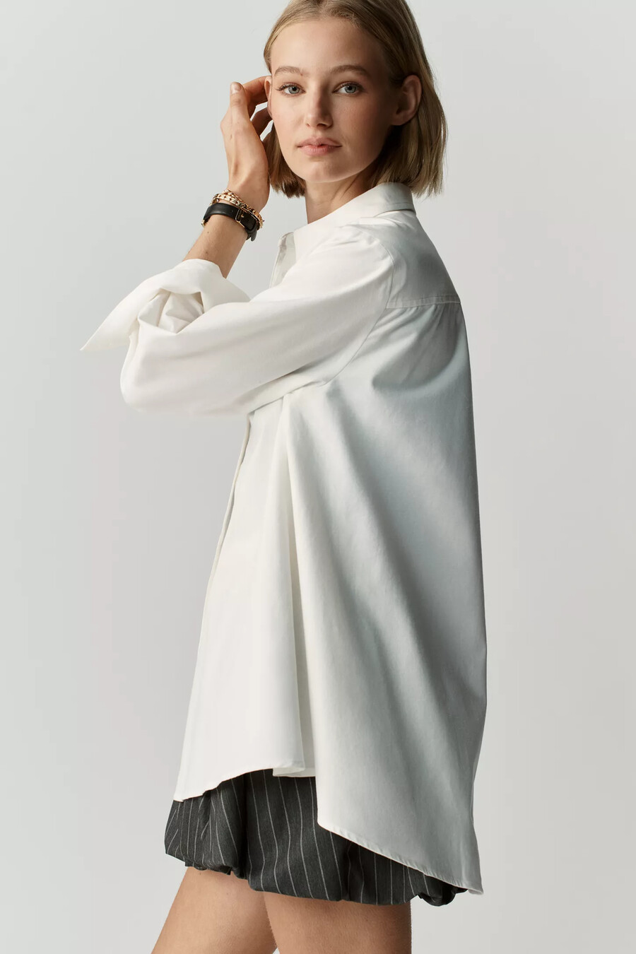 camicia oversize a maniche lunghe maeve con bottoni