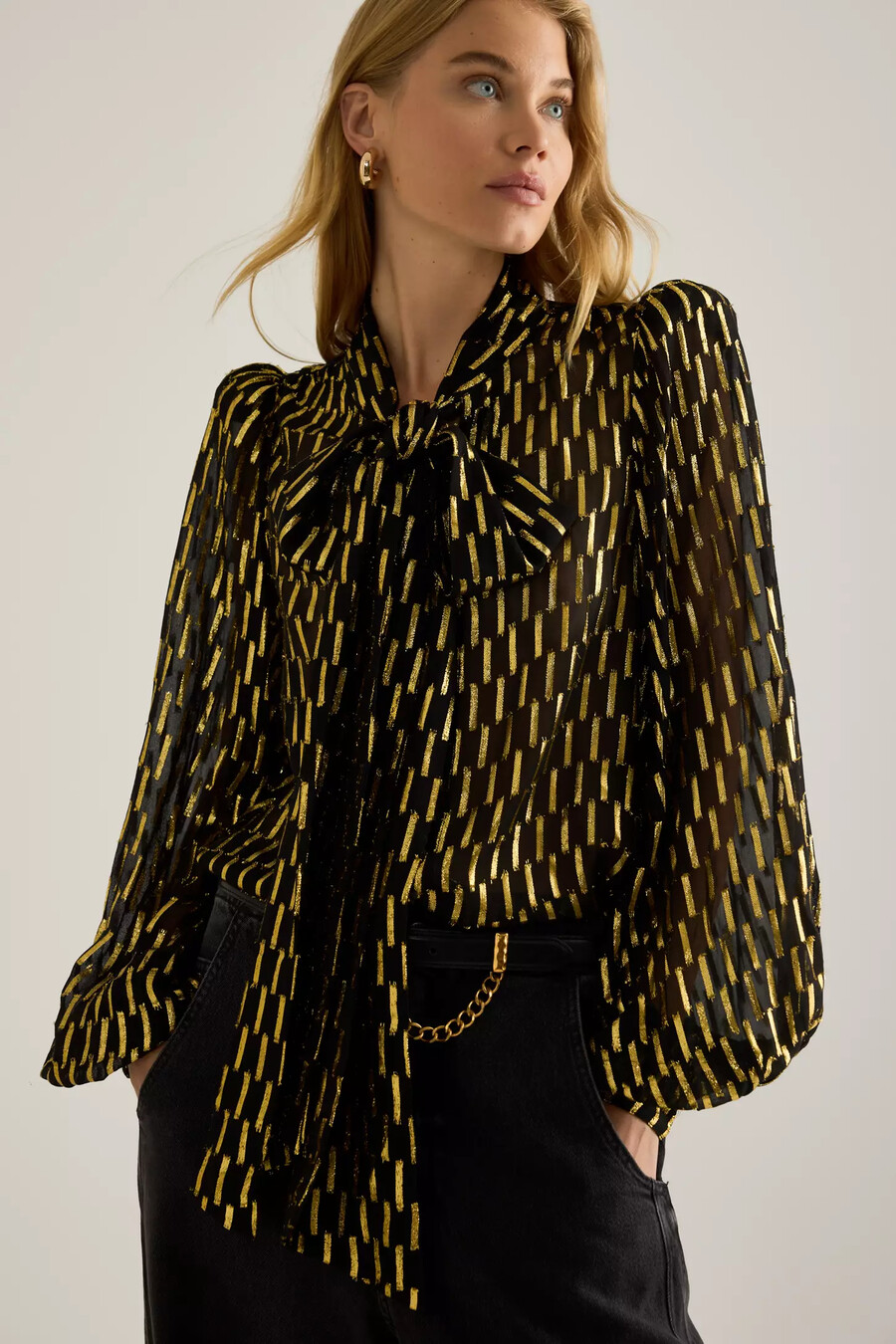 blusa con fiocco frontale foxy di queens of archive