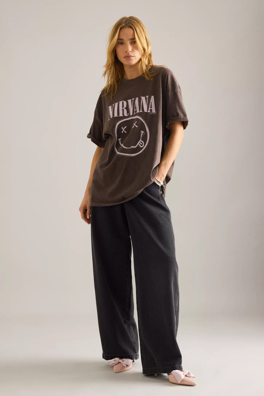 di anthropologie nirvana graphic boyfriend t-shirt