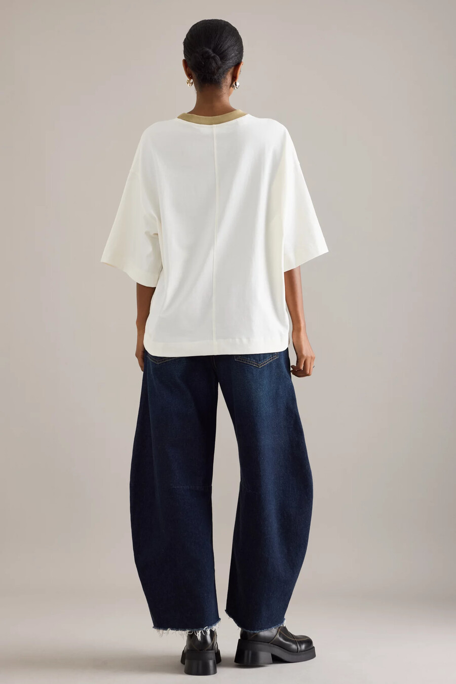 maglietta oversize a contrasto selezionata