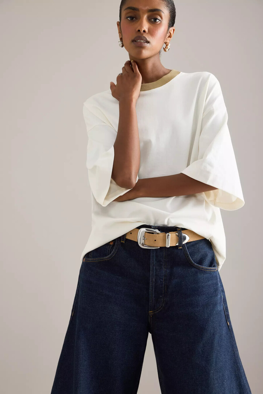 maglietta oversize a contrasto selezionata