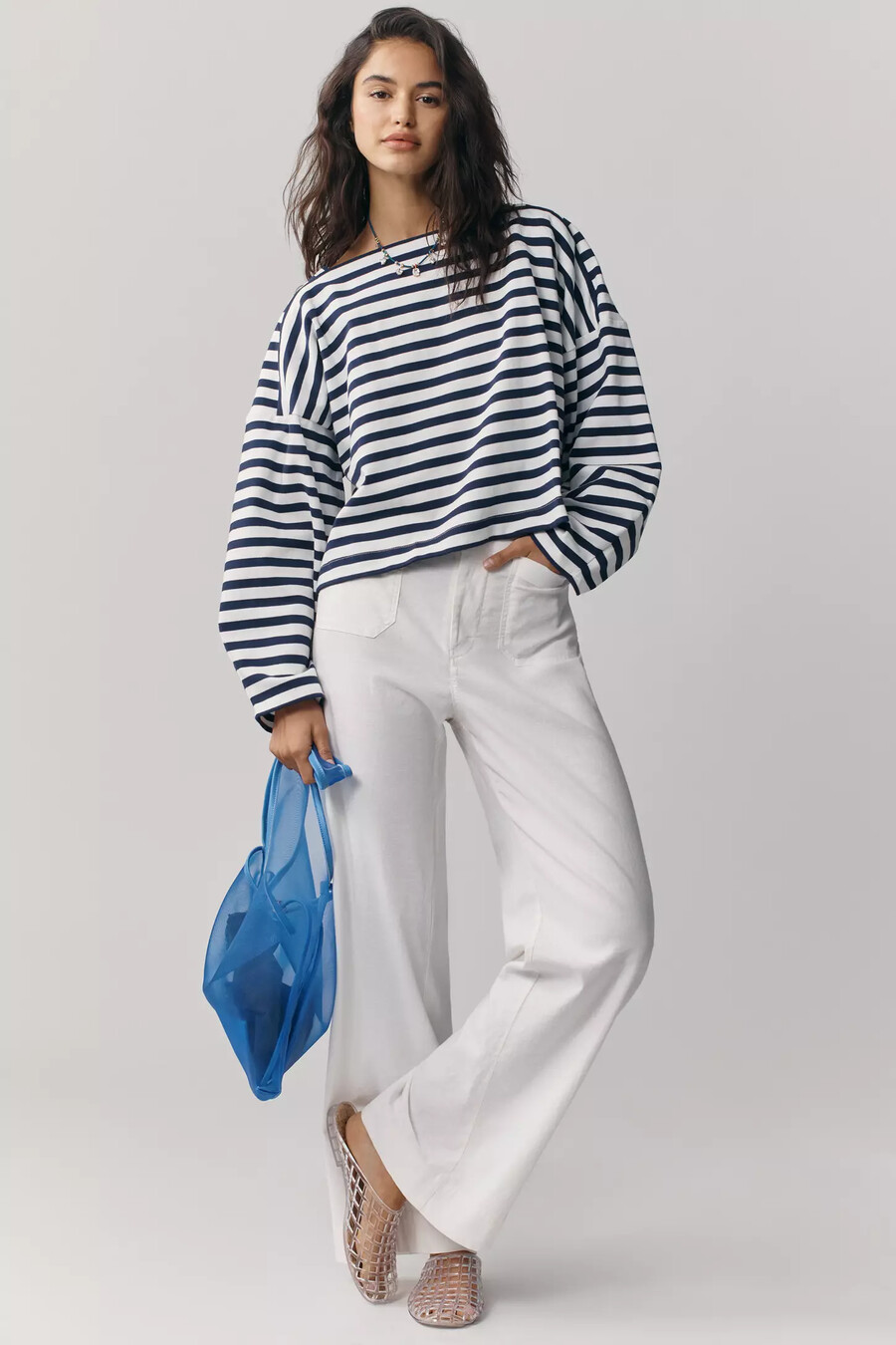 maeve helm t-shirt a righe a maniche lunghe