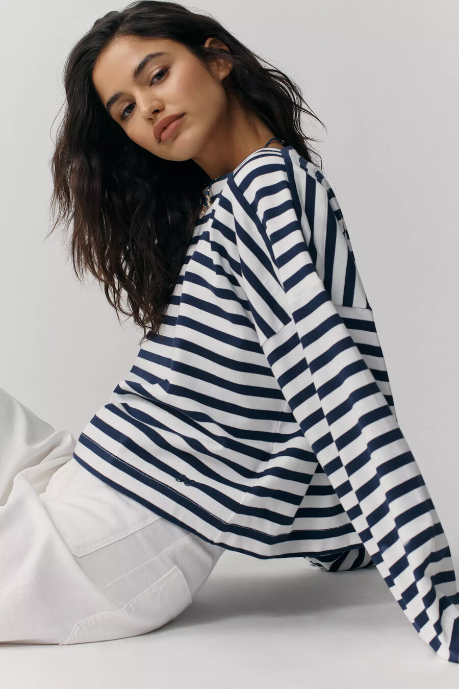 maeve helm t-shirt a righe a maniche lunghe