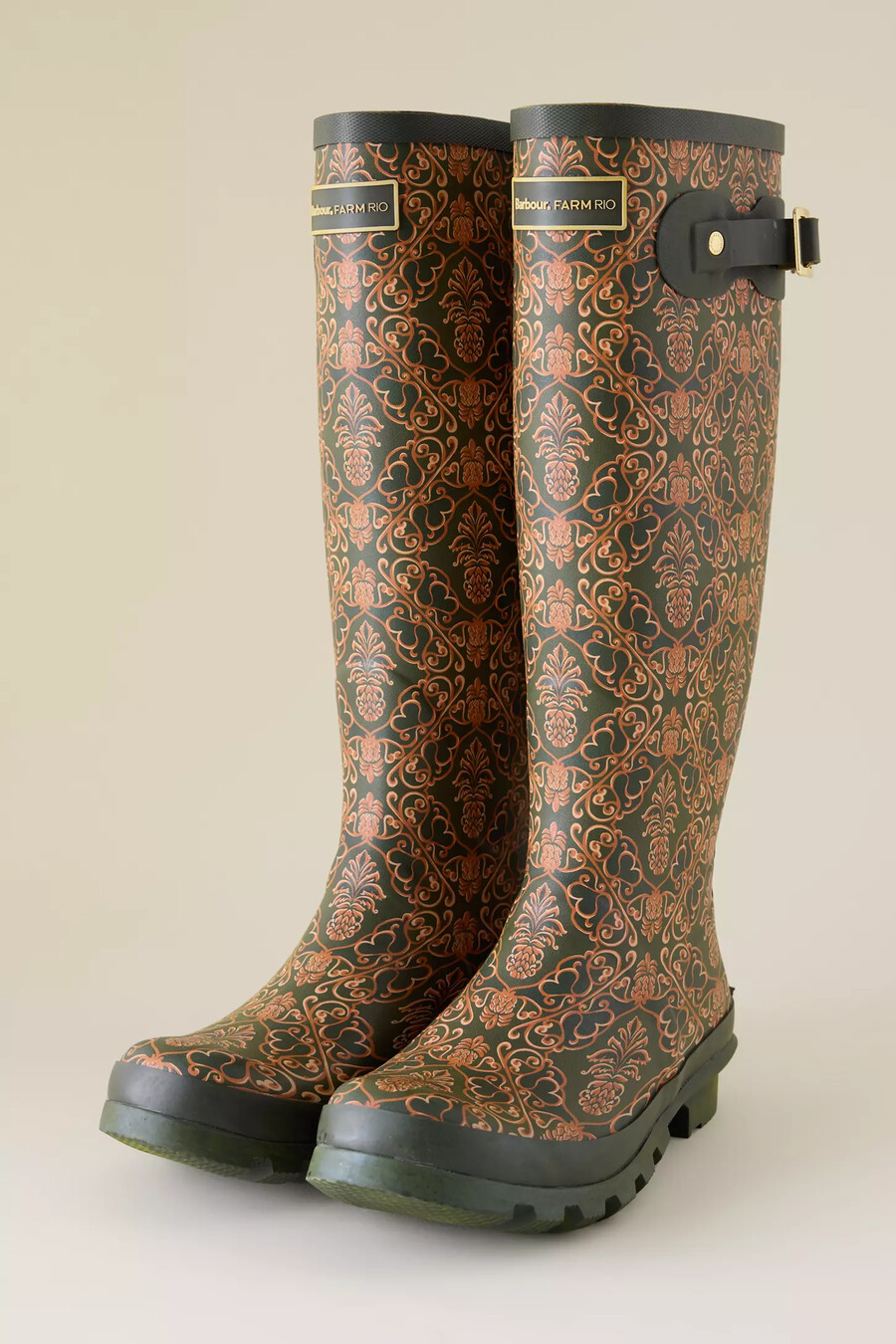 stivali wellington barbour x farm rio cami pineapple