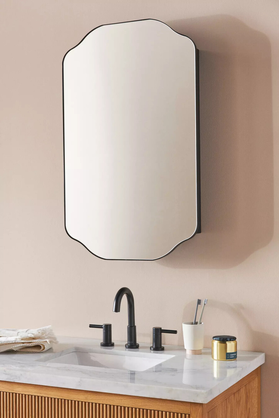 mobiletto da bagno a specchio sebastian