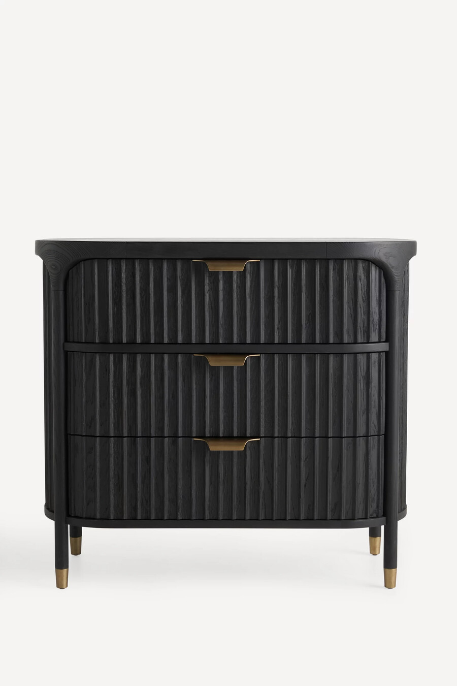 cassettiera isla fluted a tre cassetti