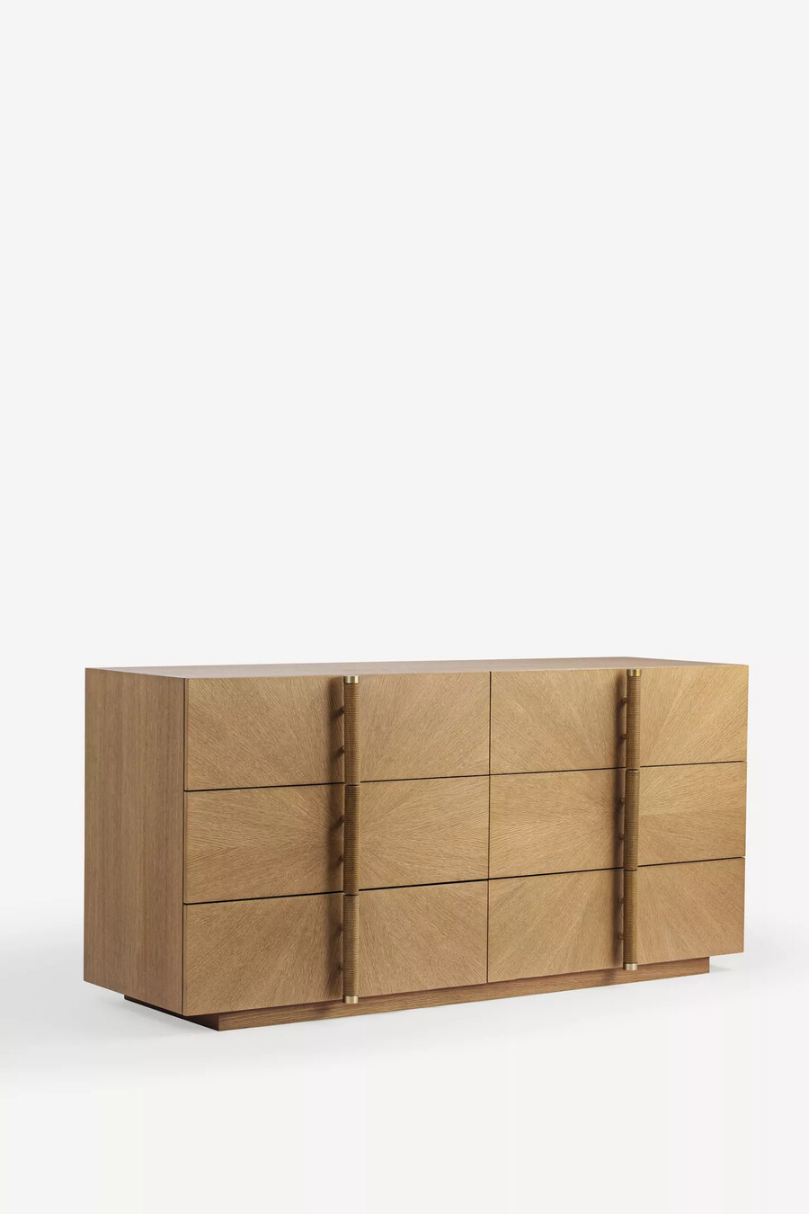 cassettiera hugo oak a sei cassetti
