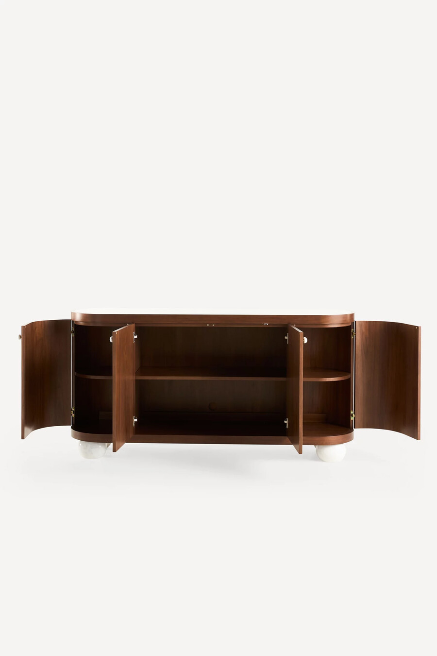 credenza vivienne in legno con piano in marmo da 68