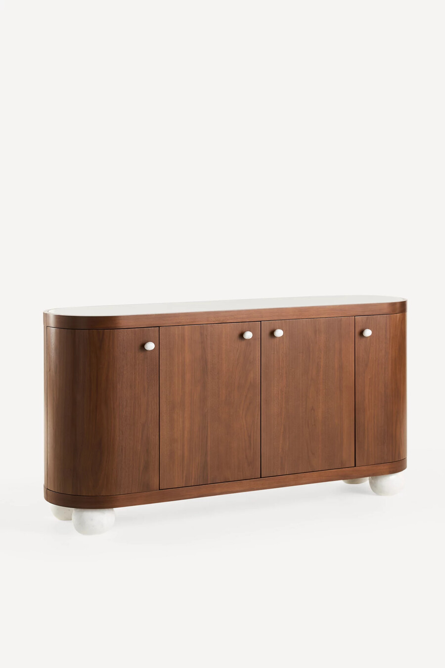 credenza vivienne in legno con piano in marmo da 68