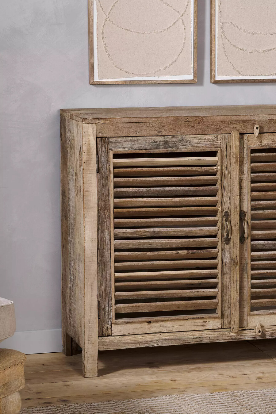credenza a doghe in legno di recupero nkuku ibo
