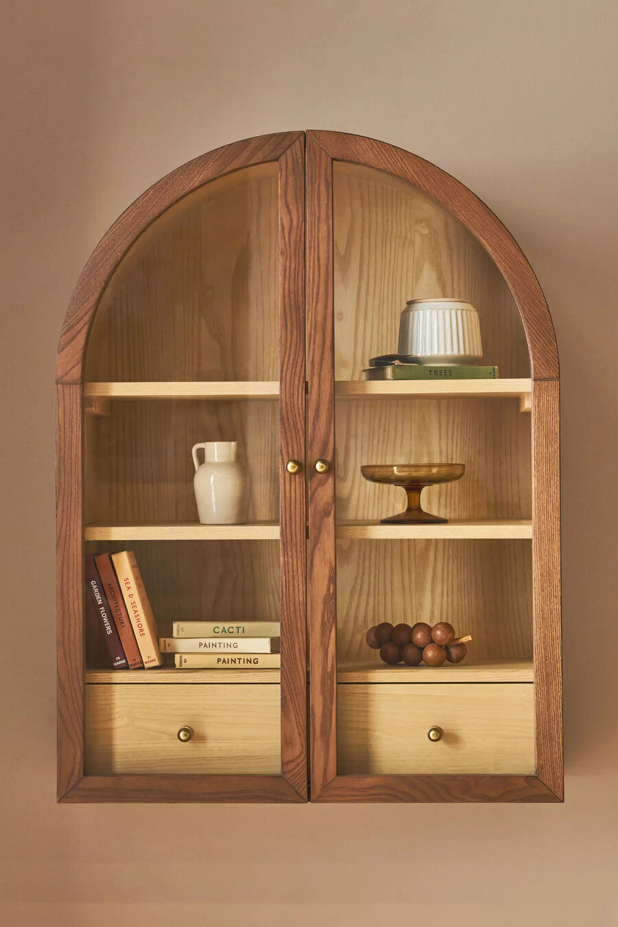mobiletto da bagno in legno di felce