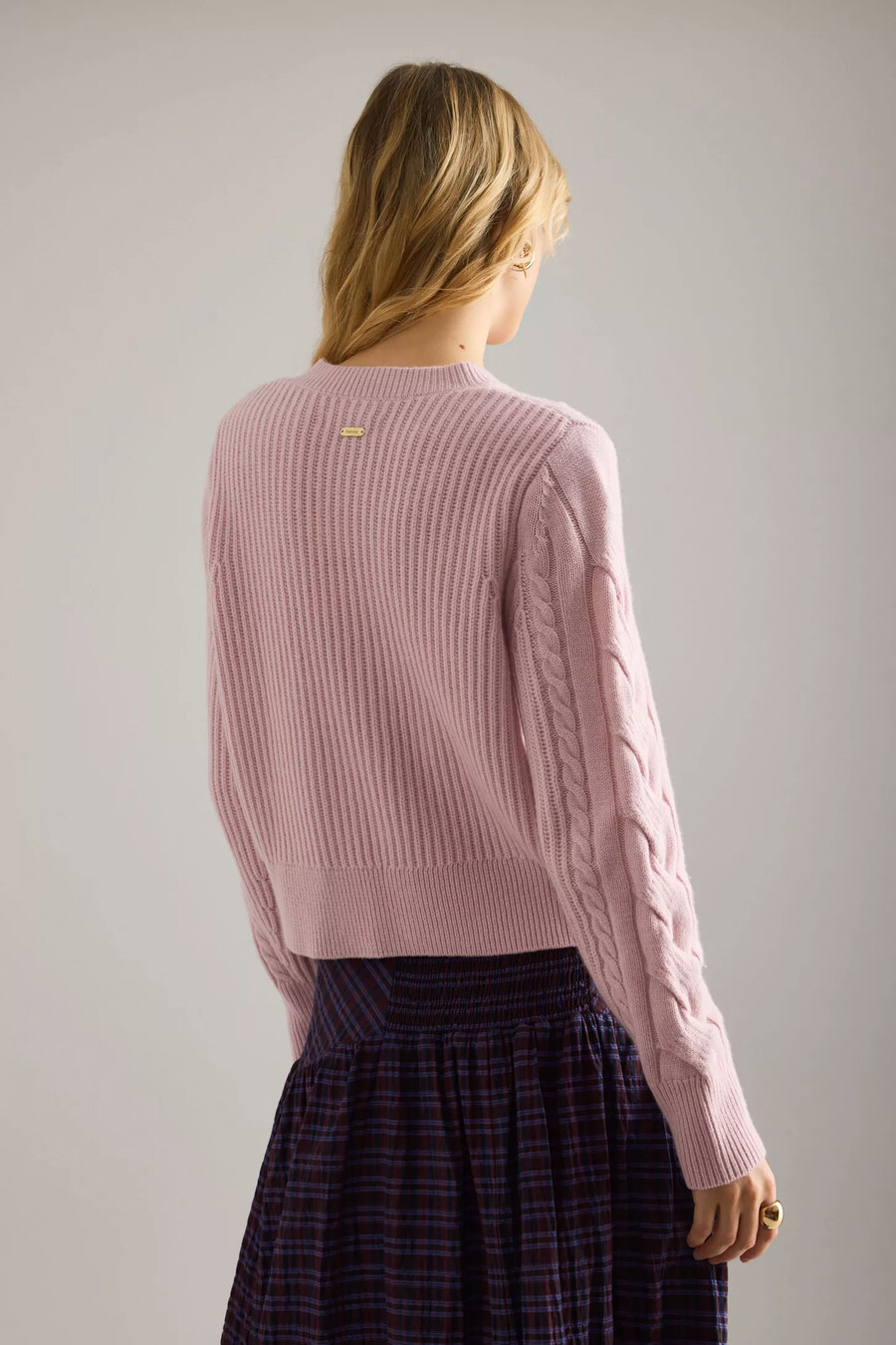 cardigan barbour elina in lana e cashmere a trecce