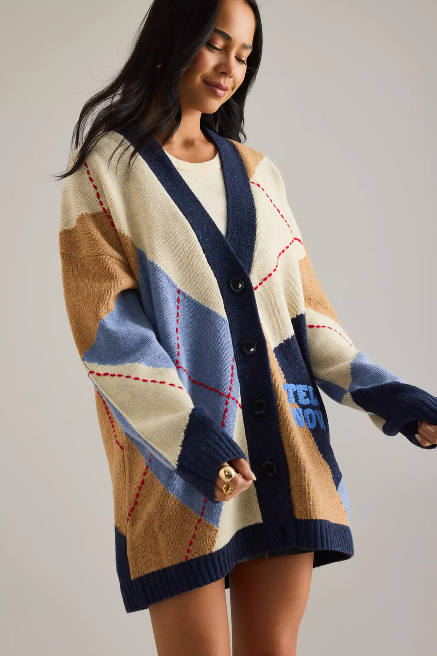 cardigan oversize in lana stella nova
