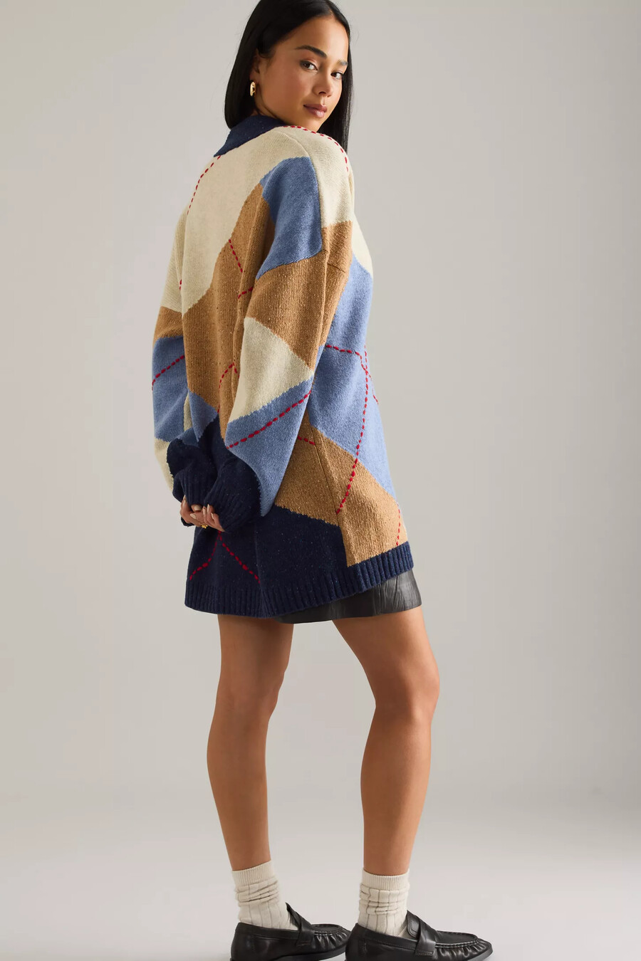 cardigan oversize in lana stella nova