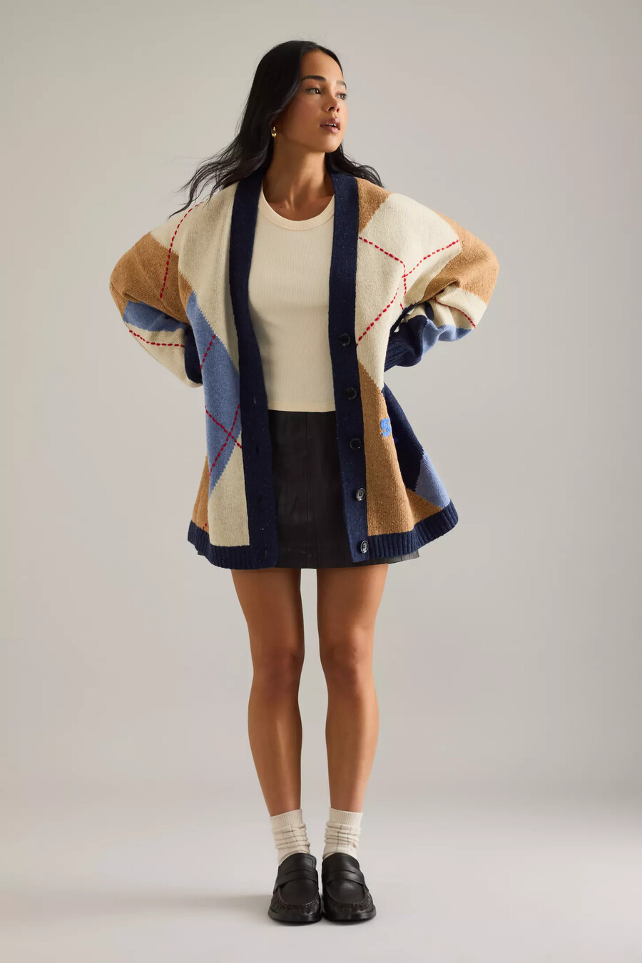 cardigan oversize in lana stella nova