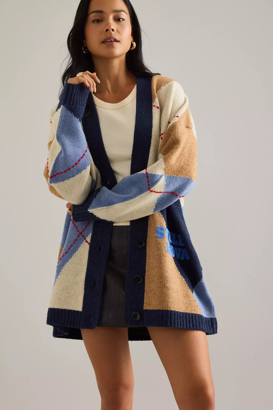 cardigan oversize in lana stella nova