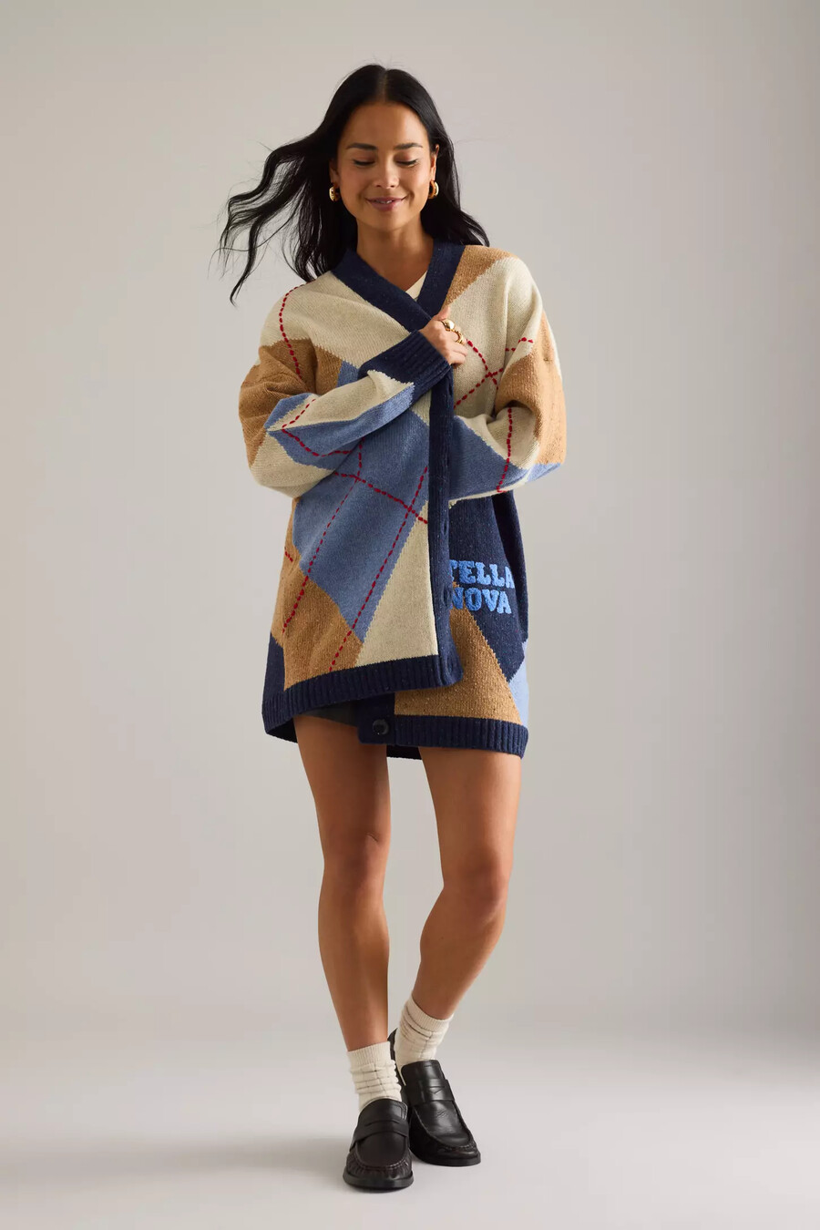 cardigan oversize in lana stella nova