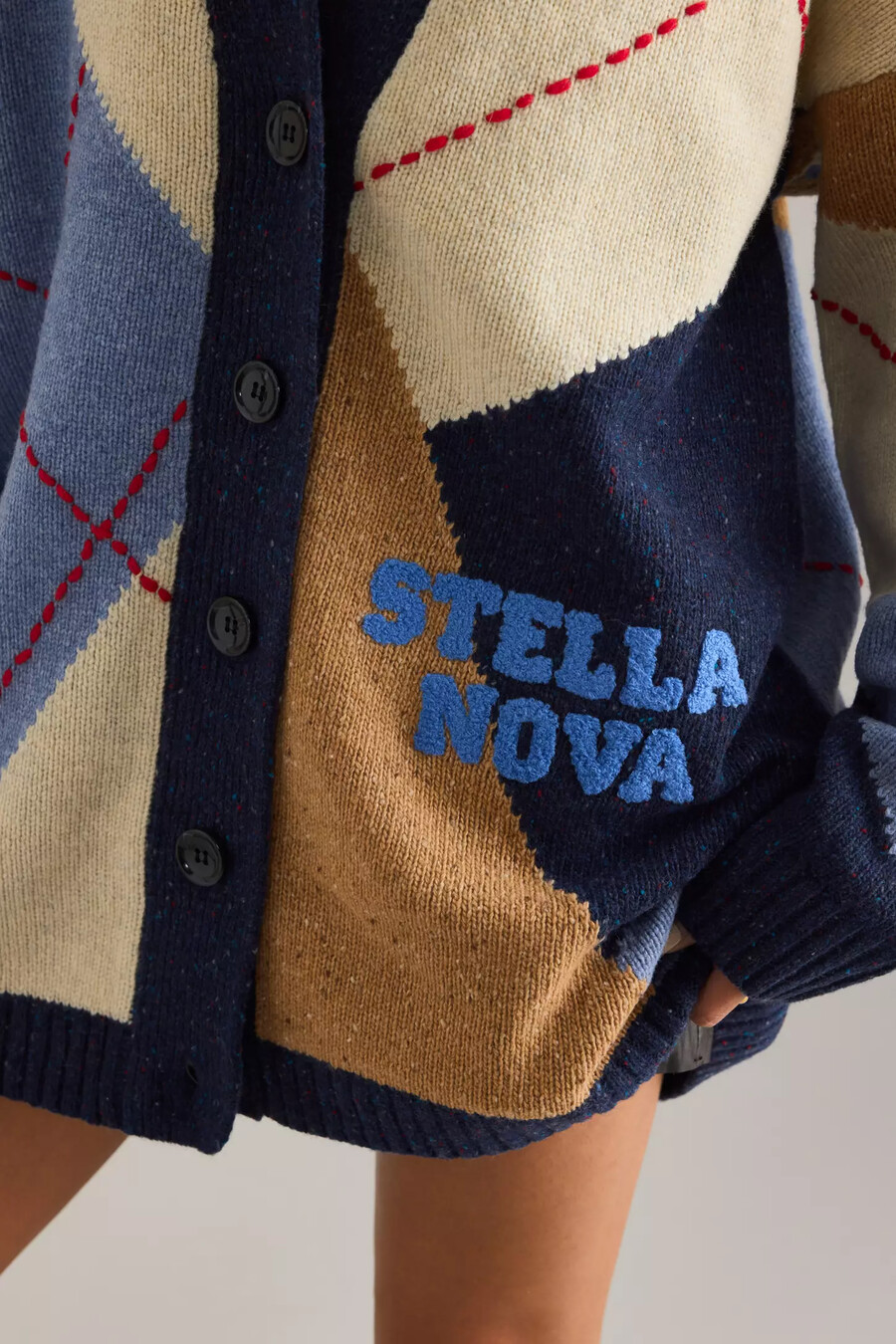 cardigan oversize in lana stella nova