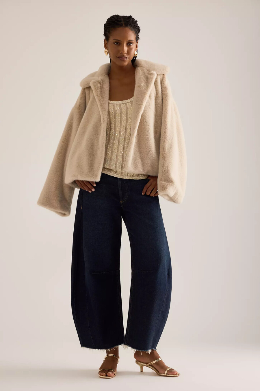 canotta con scollo a v e paillettes di anthropologie