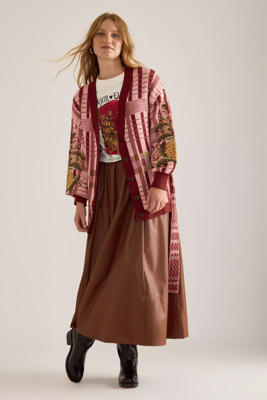 cardigan barbour x farm rio luisa