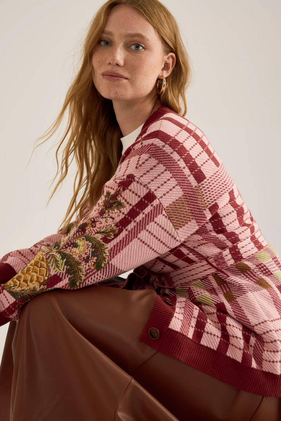 cardigan barbour x farm rio luisa