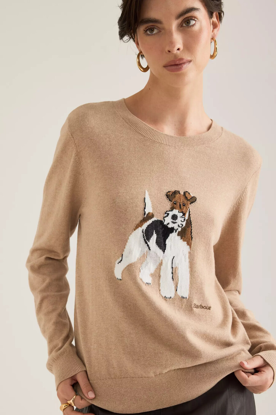 maglione in cotone e cashmere barbour fareham