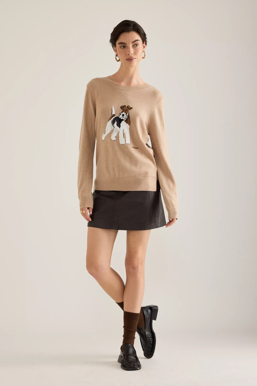 maglione in cotone e cashmere barbour fareham