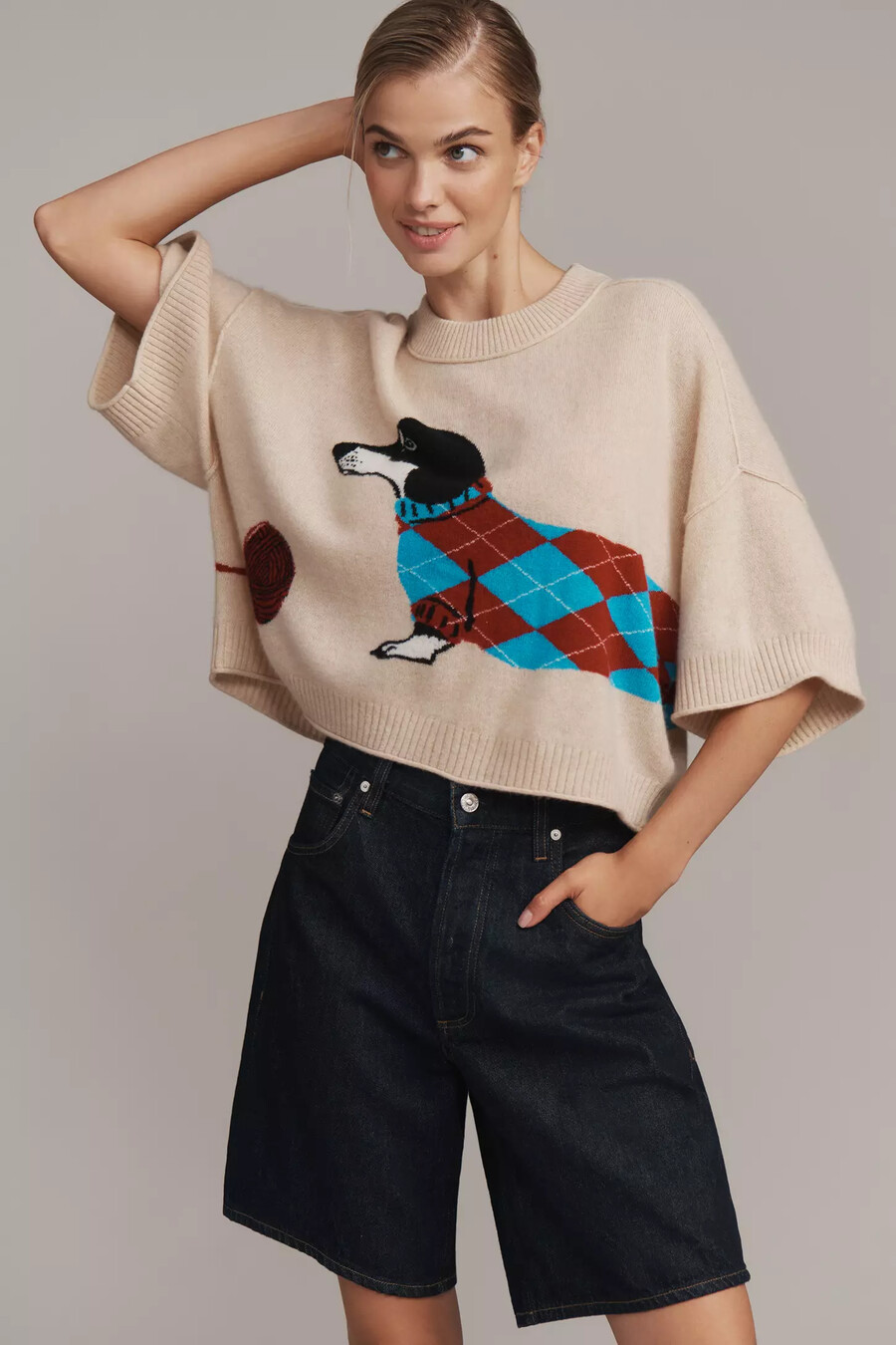 maglione girocollo in cashmere the goldie