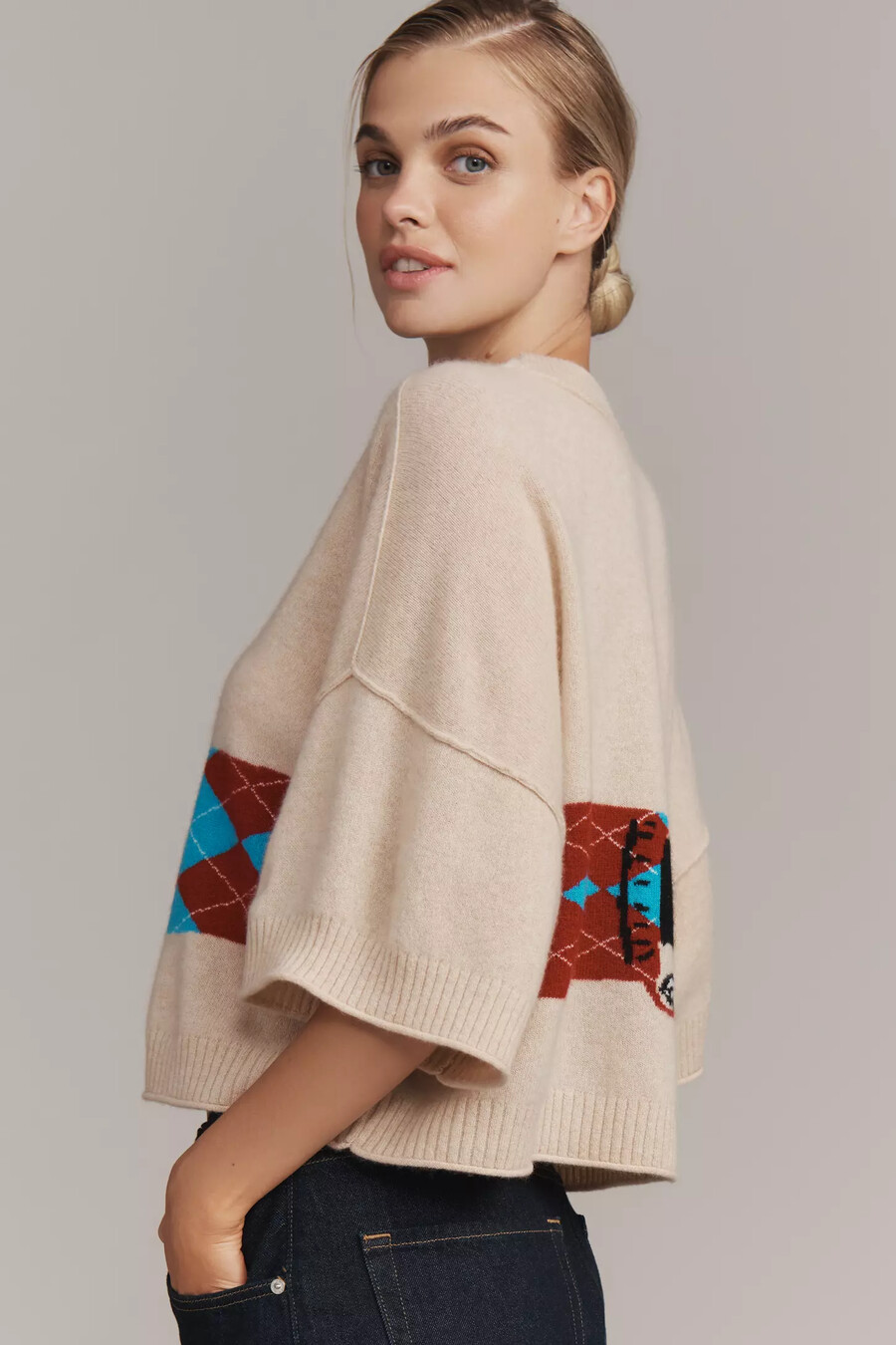 maglione girocollo in cashmere the goldie