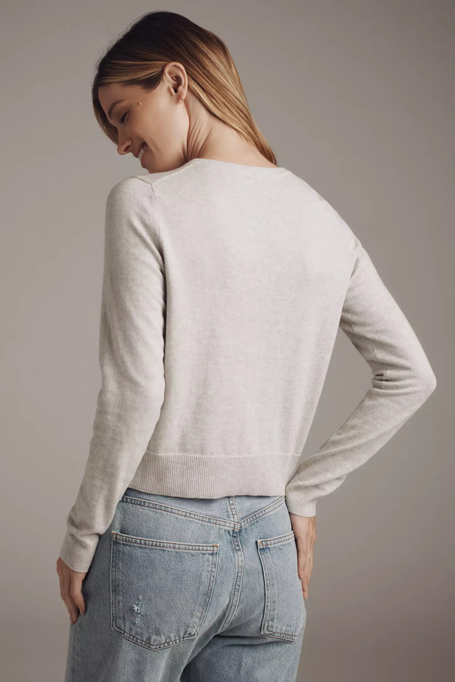 cardigan girocollo juliet edizione in misto cotone