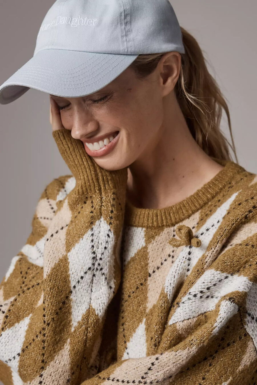 maglione girocollo con fiocco 3d argyle maeve