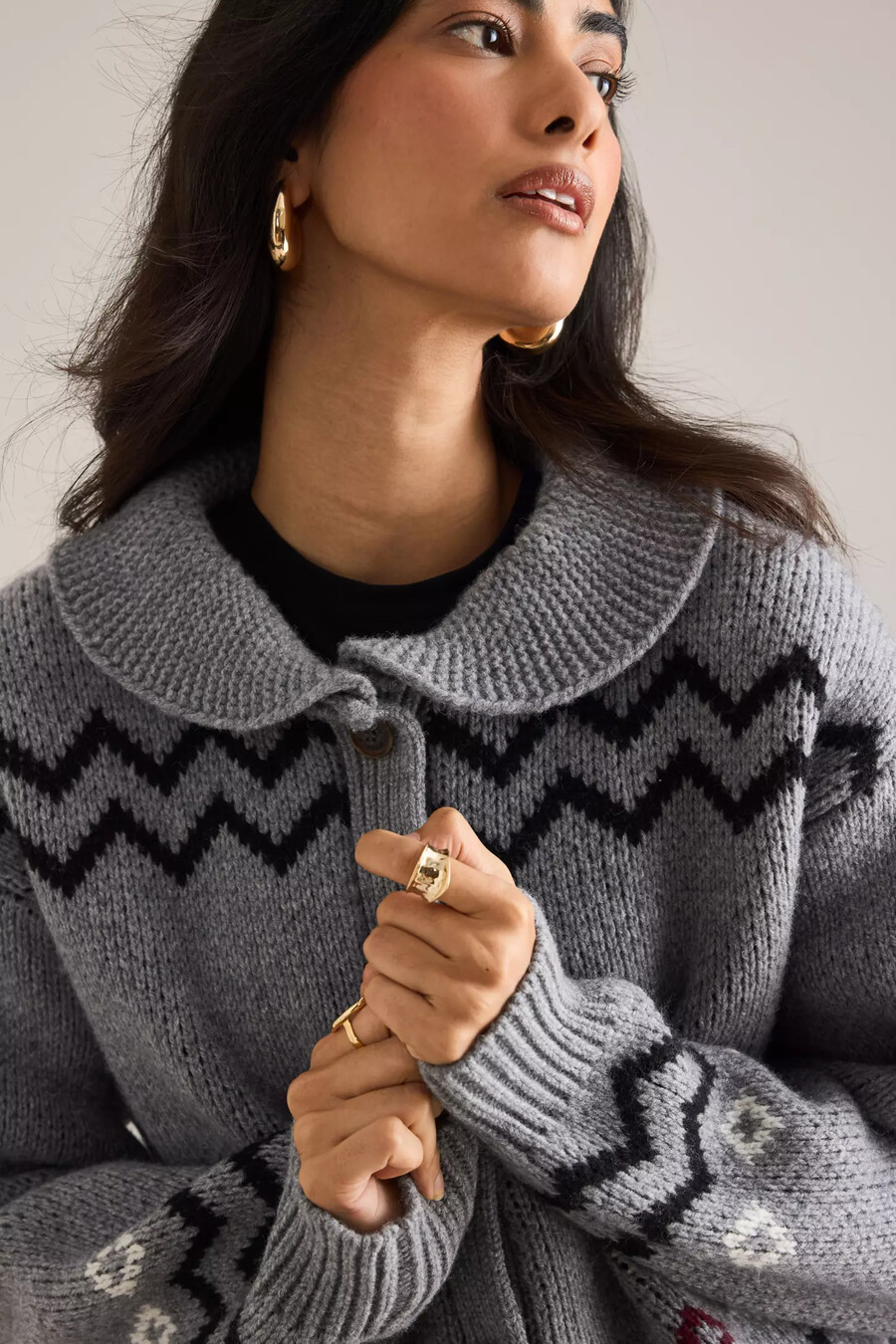 cardigan cecily in prugna e robbia