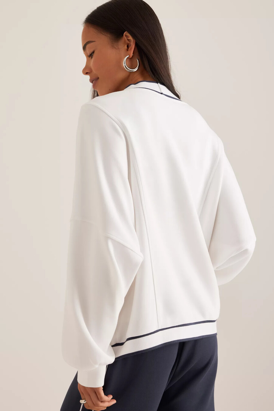 cardigan con profili a contrasto varley decker