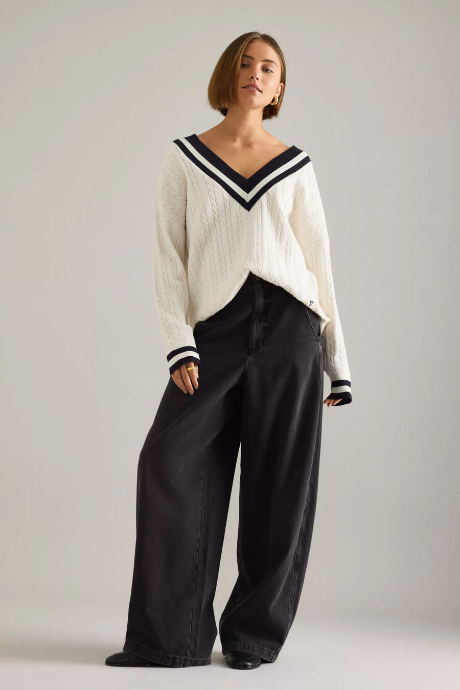 maglione da cricket oversize tala
