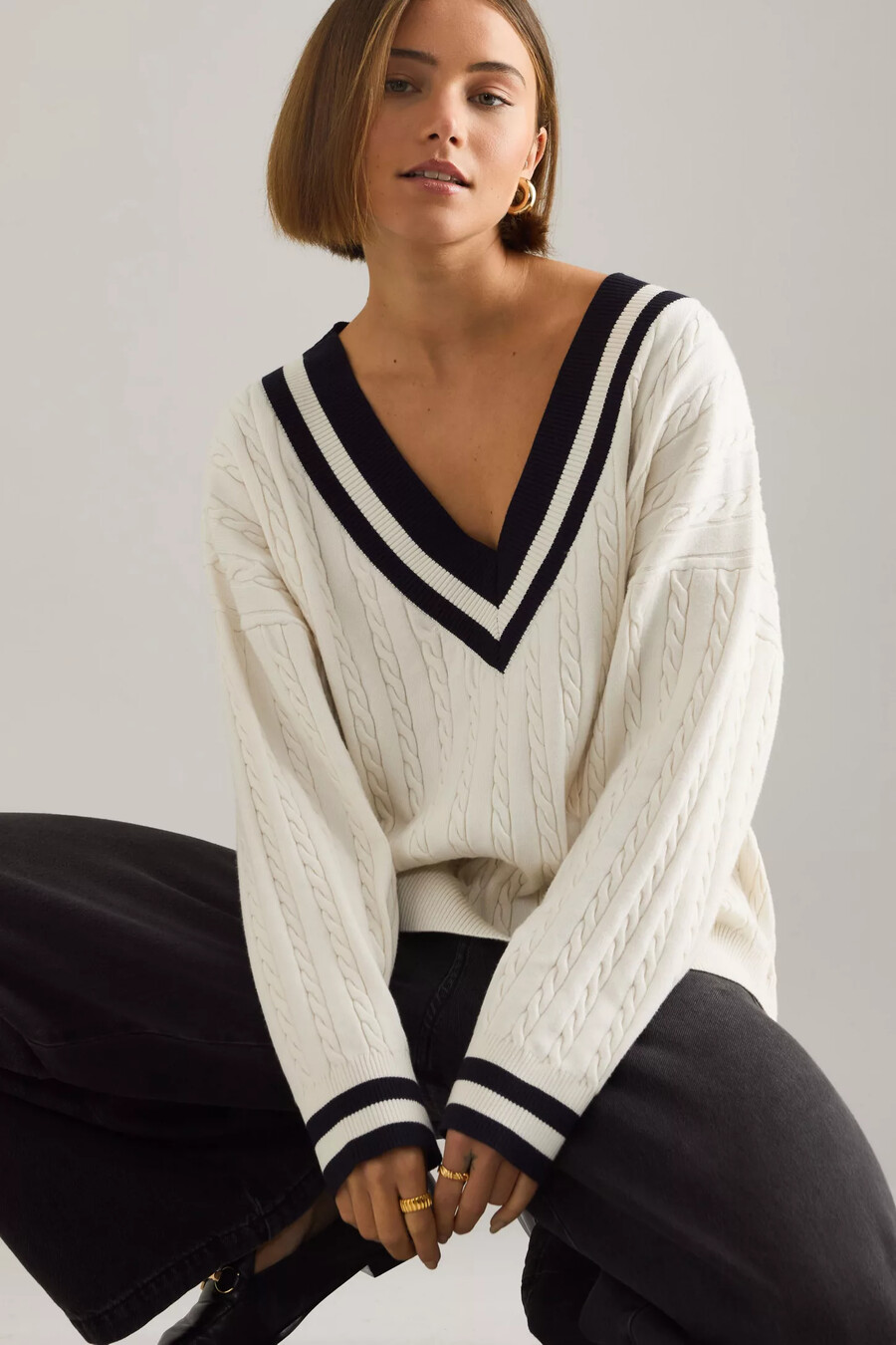 maglione da cricket oversize tala