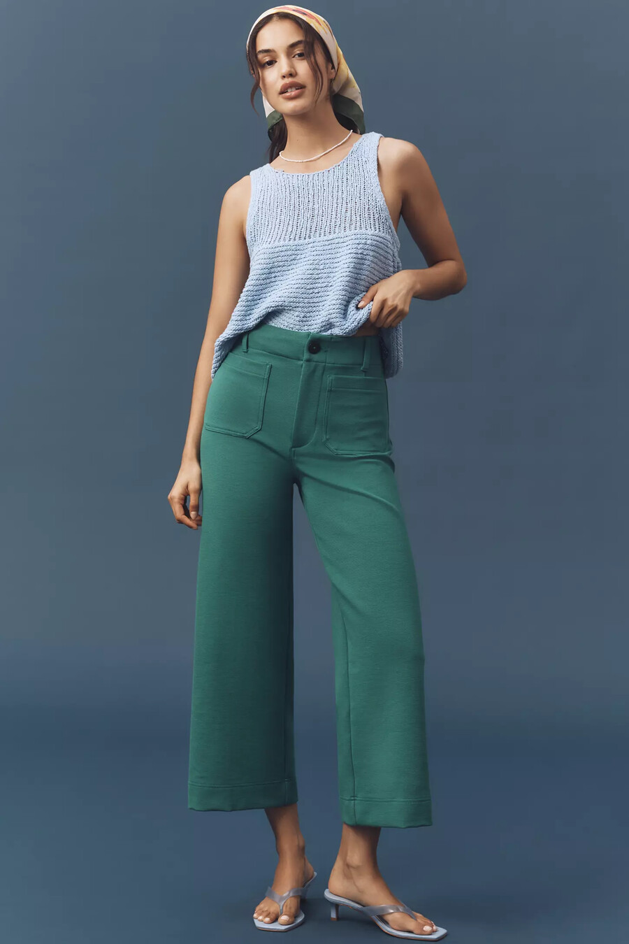 pantaloni a gamba larga in maglia colette di maeve