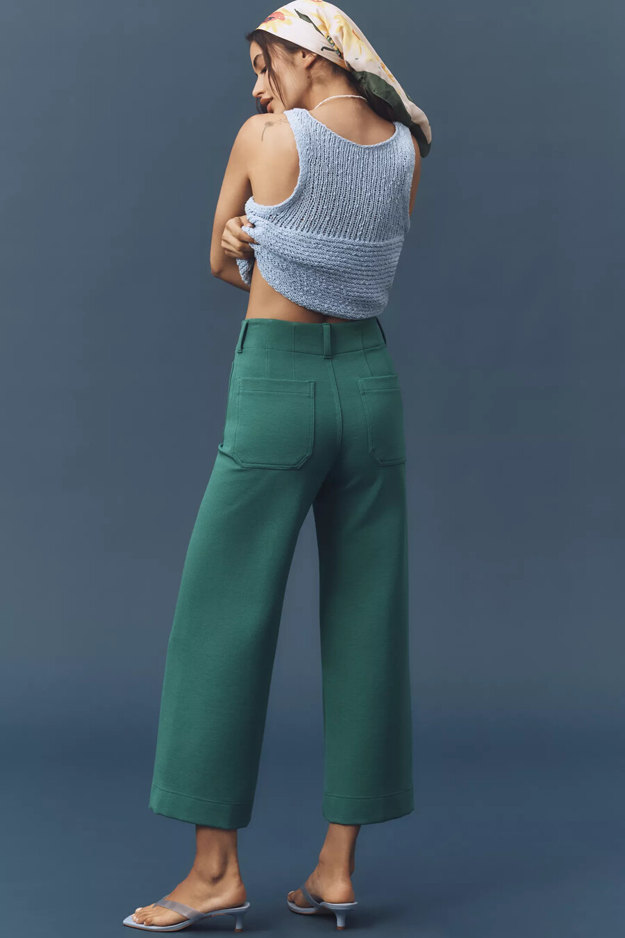 pantaloni a gamba larga in maglia colette di maeve