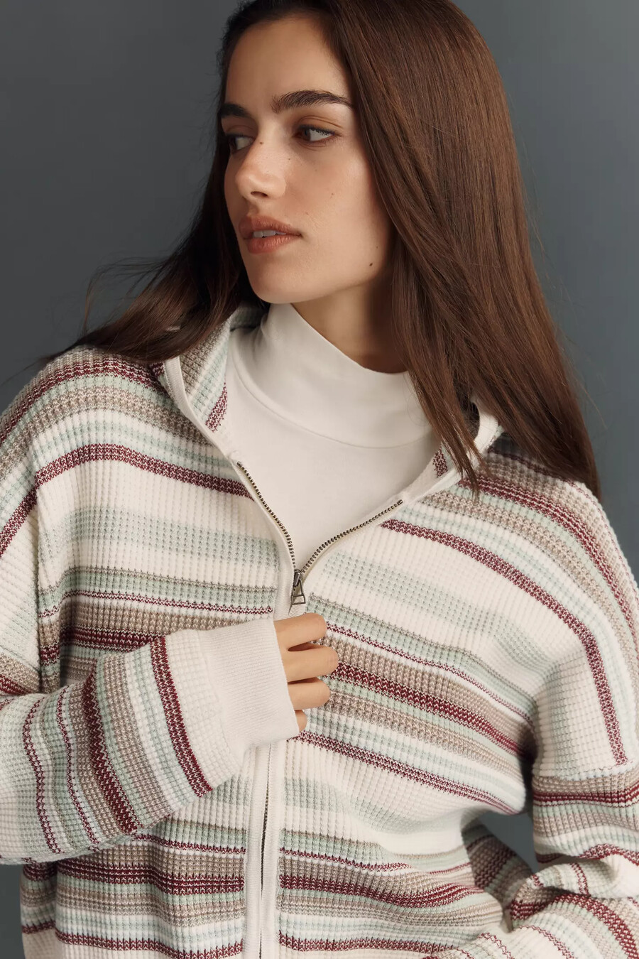 cardigan termico con cerniera daily practice